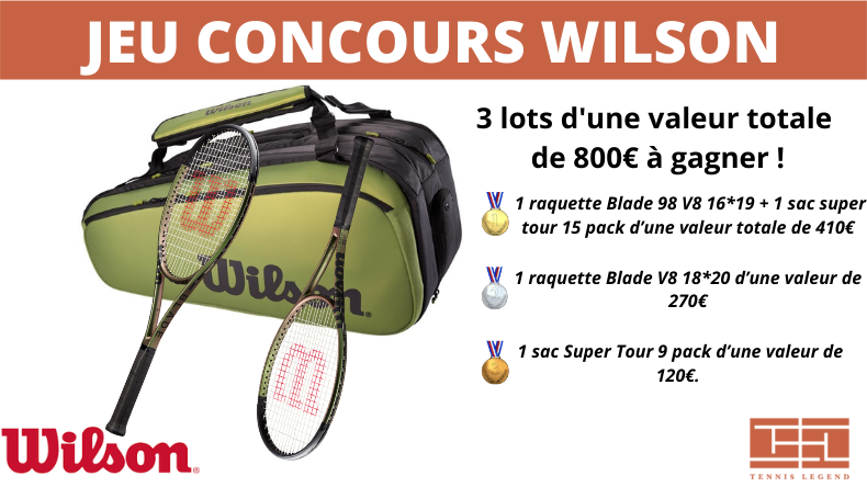 Jeu Concours Wilson sur les réseaux sociaux de Tennis Legend.