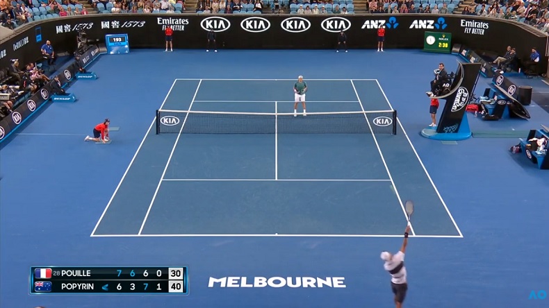 Pour sa première apparition sur Tennis Legend, Alexei Popyrin a fait fort avec le point de l'Open d'Australie 2019.