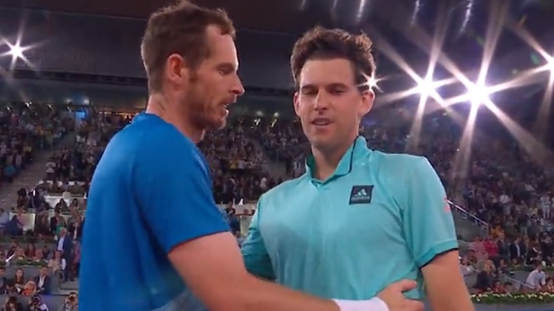 Les mots sympas d'Andy Murray à Dominic Thiem au Masters de Madrid 2022.