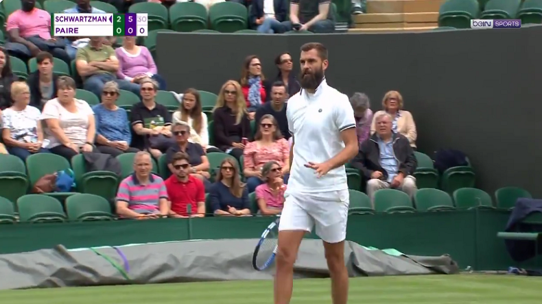 "Tu fais perdre du temps à tout le monde". La réaction amusante d'un spectateur au cinéma de Benoît Paire à Wimbledon.