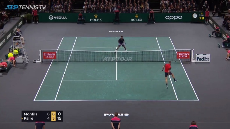 Un point fabuleux de Benoît Paire contre Monfils au Rolex Paris Masters 2019.