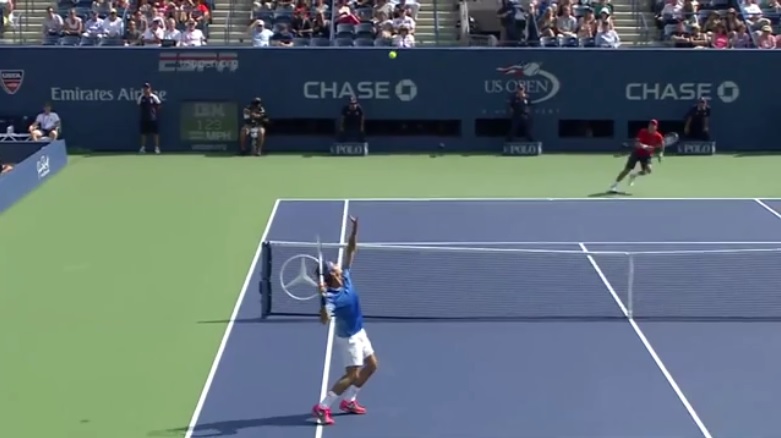 Carlos Berlocq va remporter ce point grâce à un contre exceptionnel.