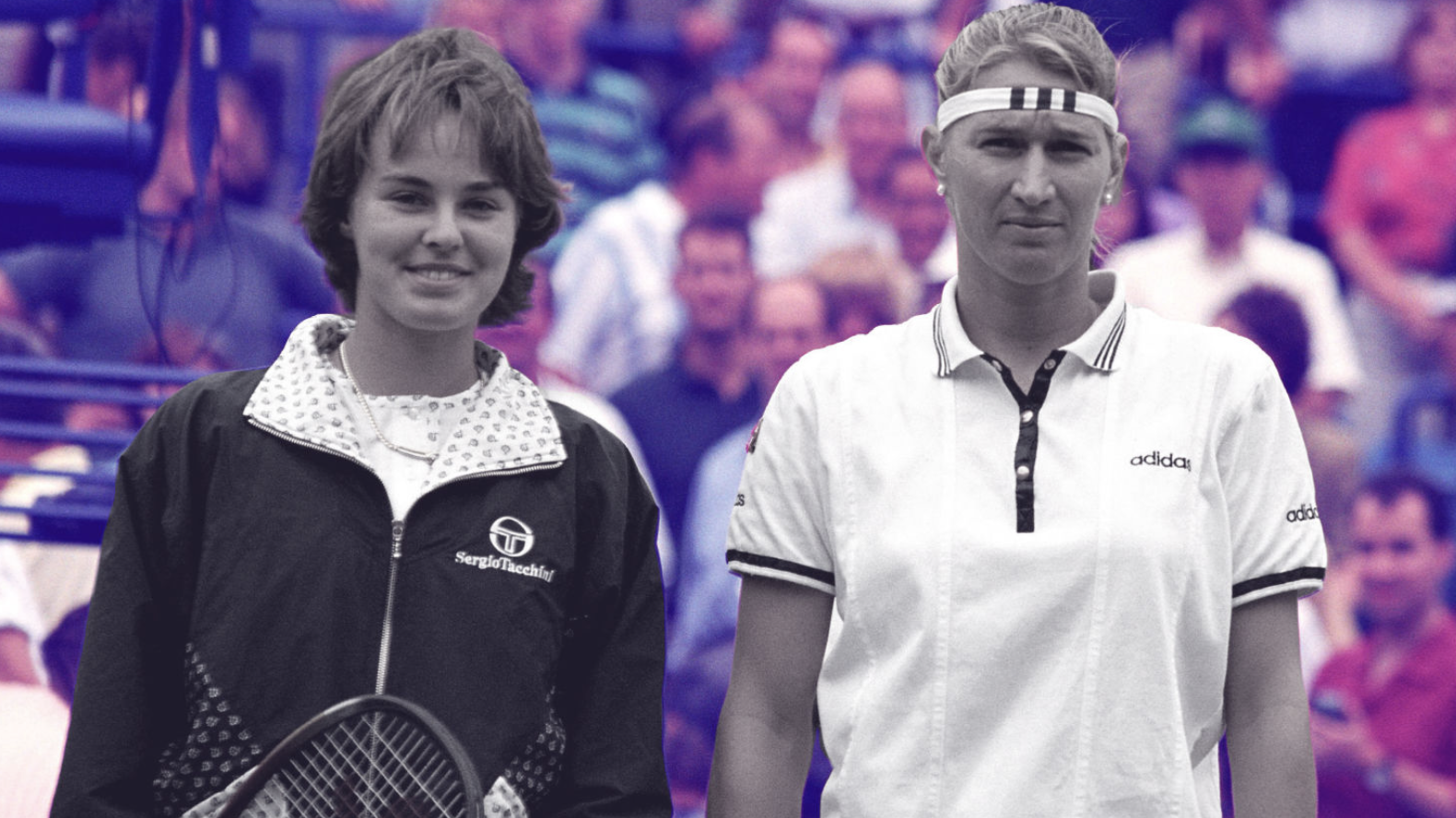 Martina Hingis contre Steffi Graf à Rome en 1996.