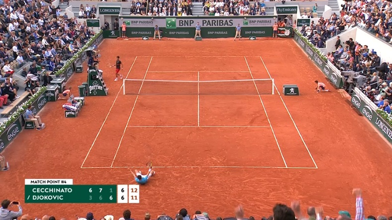 Ce tie-break entre Cecchinato et Djokovic fut un des grands moments de Roland-Garros 2018. Ce tie-break entre Cecchinato et Djokovic fut un des grands moments de Roland-Garros 2018.