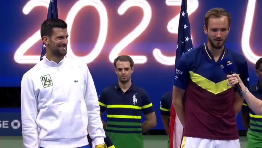 Daniil Medvedev a encore été très drôle lors de son discours en finale de l'US Open 2023.
