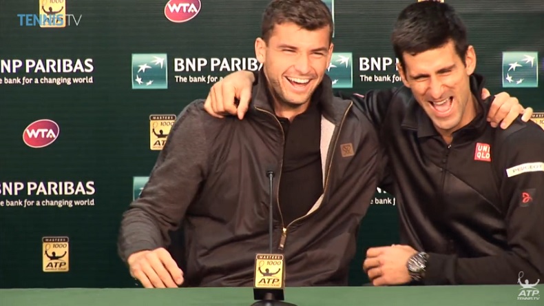 Djokovic interrompt la conférence de presse de Dimitrov. Excellent !