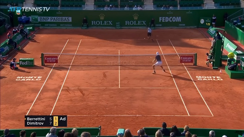 Une petite douceur de Grigor Dimitrov avec un passing au talent au premier tour du Masters de Monte-Carlo 2019.