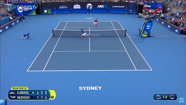 Djokovic et Medvedev ont joué des points malade en demi-finales de l'ATP Cup 2019.