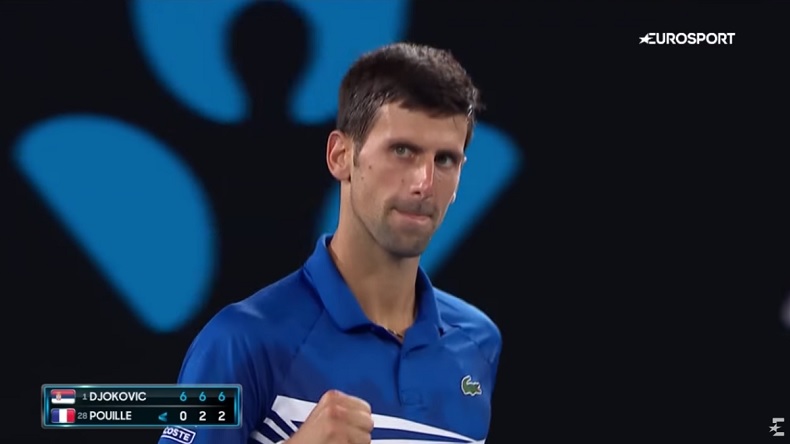 Novak Djokovic a livré un match parfait contre Lucas Pouille en demi-finales de l'Open d'Australie 2019.
