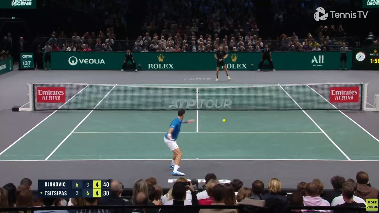 Quel troisième set entre Novak Djokovic et Stefanos Tsitsipas en demi-finales du Rolex Paris Masters 2022.