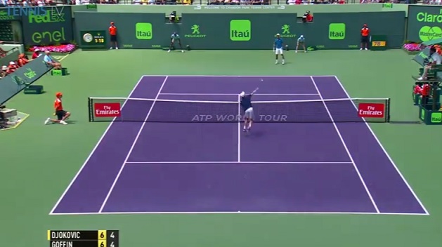 David Goffin regrettera peut-être ce smash à 4-4 dans le tie-break.