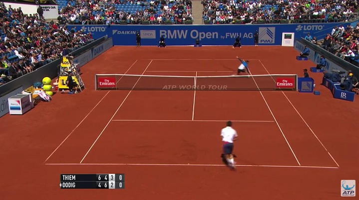 Dominic Thiem a régalé au filet.