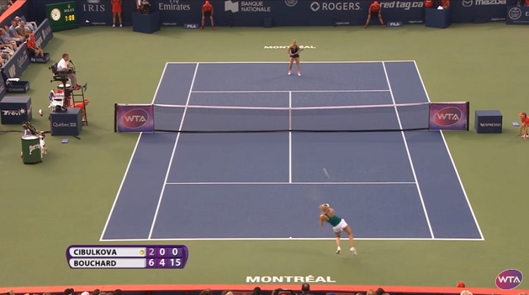 Dominika Cibulkova s'est heurtée au mur Eugenie Bouchard.