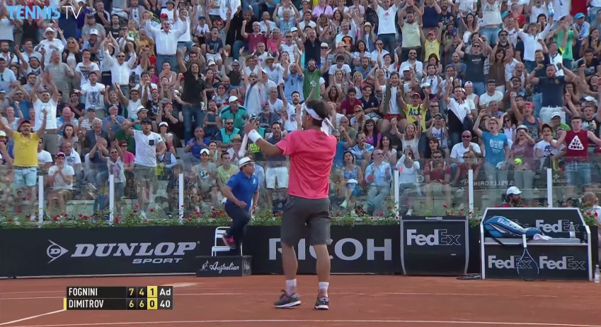 Fabio Fognini a enflammé le public du Foro Italico.