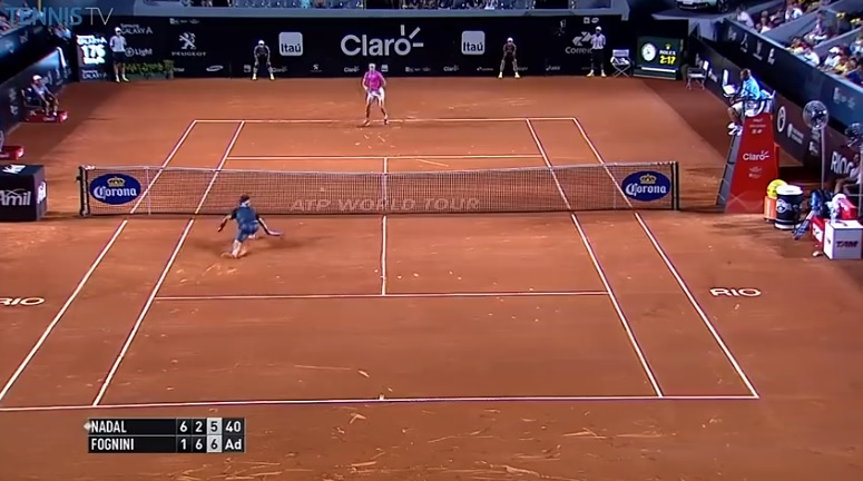 Fabio Fognini a fait parler ses cannes et son toucher de balle pour conclure le match contre Nadal.