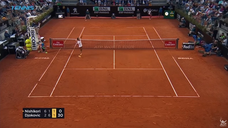 Kei Nishikori va rater ce smash. Il ne pouvait pas ne pas figurer parmi les prétendants au fail de l'année 2018.