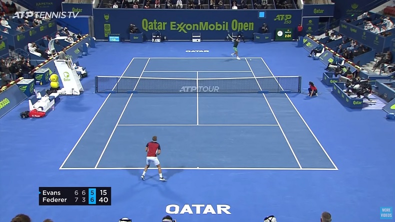 Roger Federer gagne pour son retour sur le circuit à Doha.