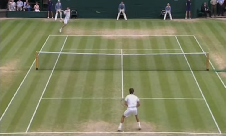 Roger Federer sent même le let.