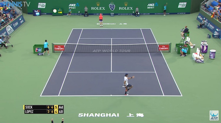 Feliciano Lopez célèbre son point de dingue.