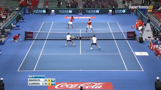 Encore un point de dingue en double sur Tennis Legend.