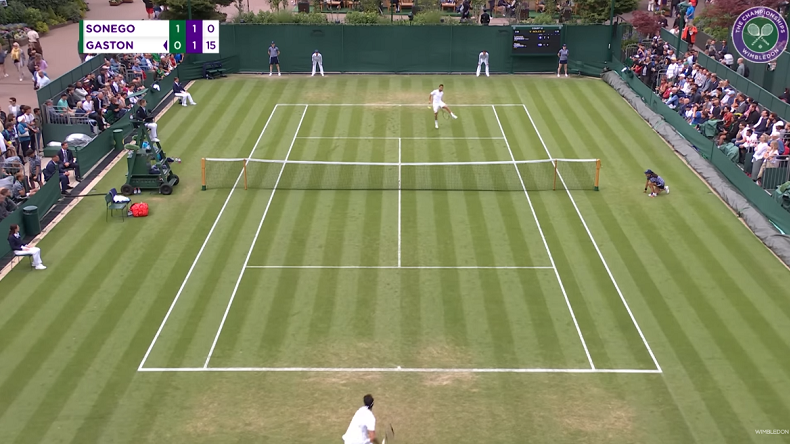 Le point génial entre Hugo Gaston et Lorenzo Sonego au deuxième tour de Wimbledon 2022.