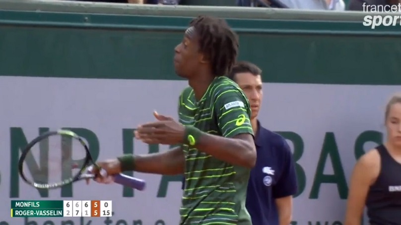 Gaël Monfils s'énerve contre Edouard Roger-Vasselin en créole.