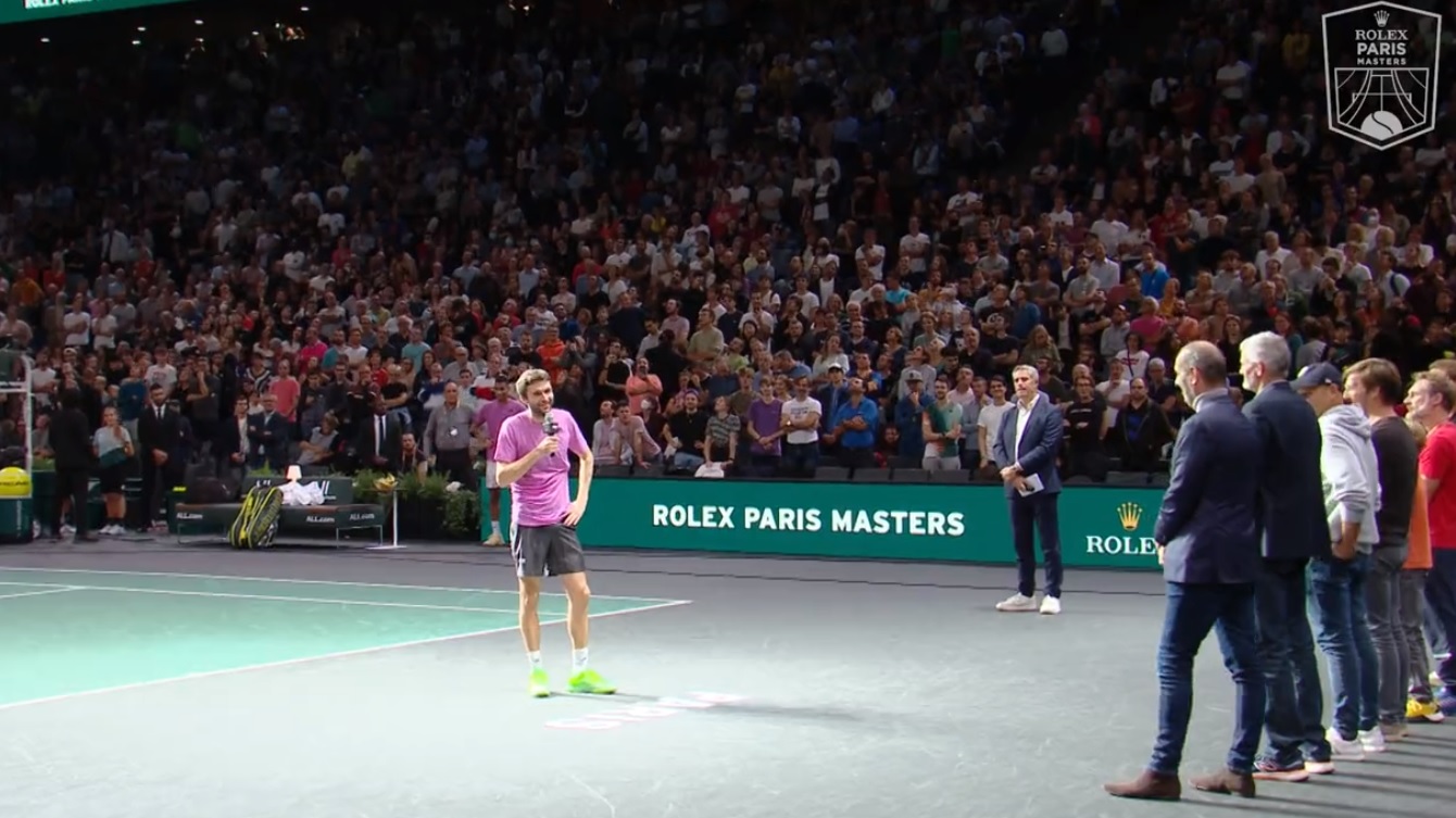 Le discours magnifique de Gilles Simon pour sa fin de carrière au Rolex Paris Masters 2022.