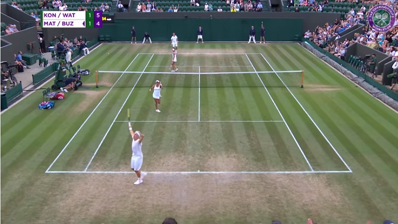 La joie de Henri Kontinen après un revers de Martien à Wimbledon 2018 La joie de Henri Kontinen après un revers de martien à Wimbledon 2018.