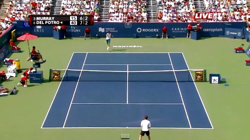 Une compilation brutale des coups droits de Juan Martin Del Potro.