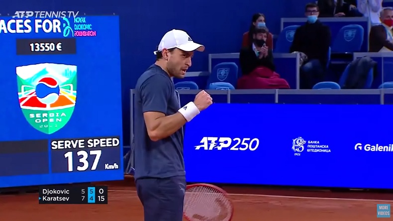 Aslan Karatsev fait tomber le patron Novak Djokovic à l'issue d'un match épique au Serbia Open 2021, à Belgrade.
