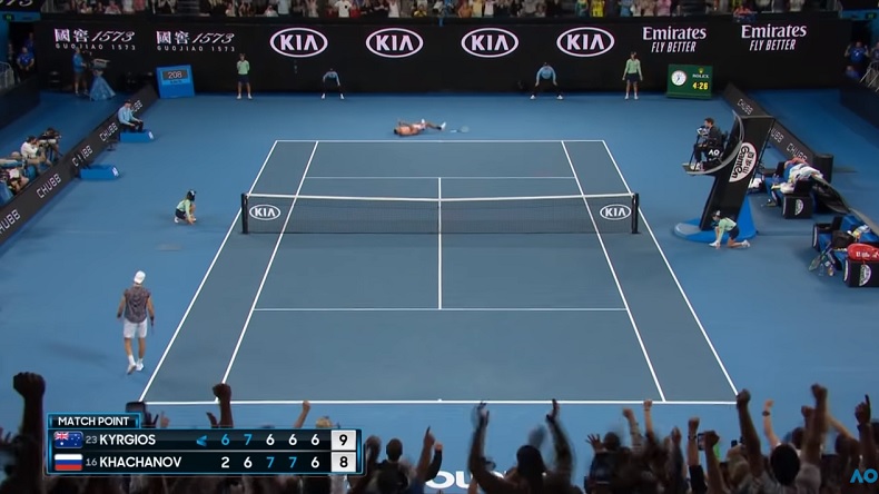 Un match fabuleux entre Kyrgios et Khachanov à l'Open d'Australie 2020.