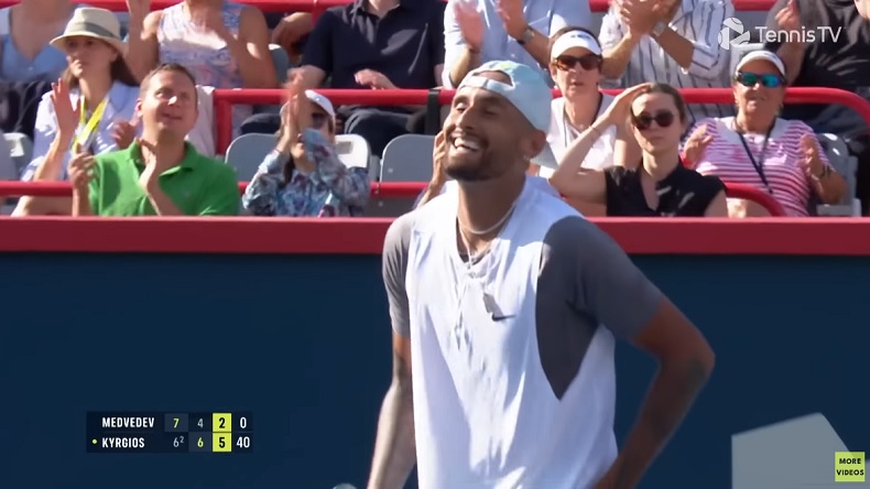 Très solide, Nick Kyrgios s'est offert le n°1 mondial Daniil Medvedev au Masters de Montréal 2022.