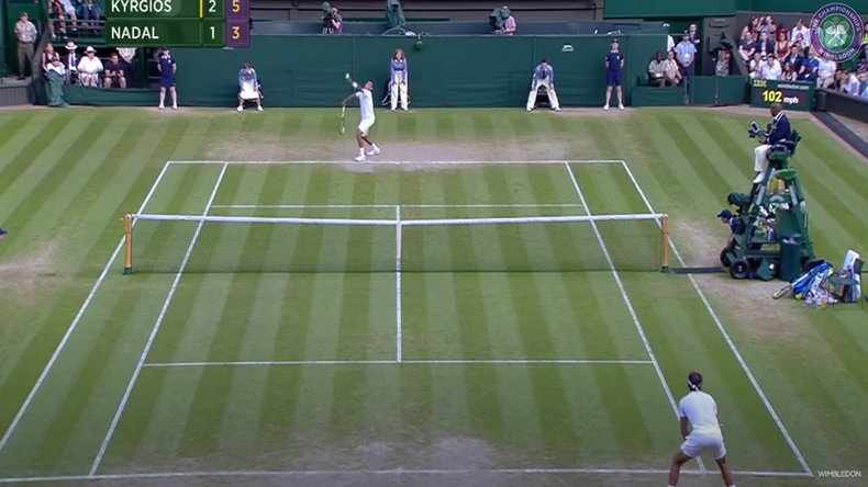 En 2014, Nick Kyrgios s'était révélé aux yeux du grand public en éliminant le numéro un mondial Rafael Nadal en huitièmes de finale de Wimbledon.