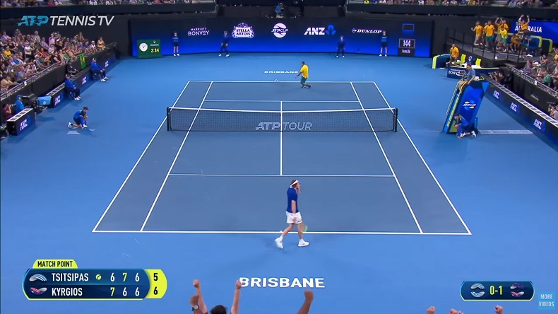 Les plus beaux points de Nick Kyrgios contre Stefanos Tsitsipas à l'ATP Cup 2020.