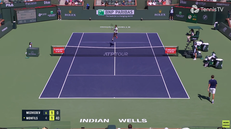 Gaël Monfils a battu le n°1 mondial Daniil Medvedev au Masters d'Indian Wells 2022.