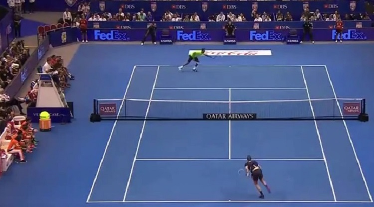 Le retour gagnant main gauche de Gaël Monfils à l'IPTL 2014.