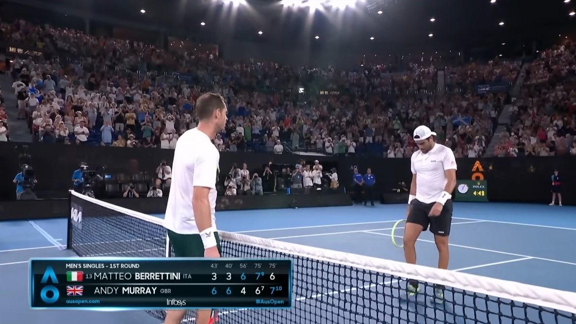Le très gros match d'Andy Murray pour battre Matteo Berrettini au premier tour de l'Open d'Australie 2023.