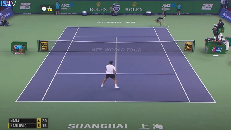 En 2015, à Shanghai, Rafael Nadal avait enclenché le God Mode en breakant Karlovic sur trois retours gagnants monstrueux.