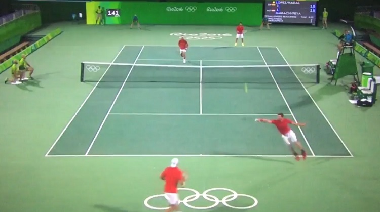 Rafa Nadal et Marc Lopez sont chauds en double aux J.O. de Rio.