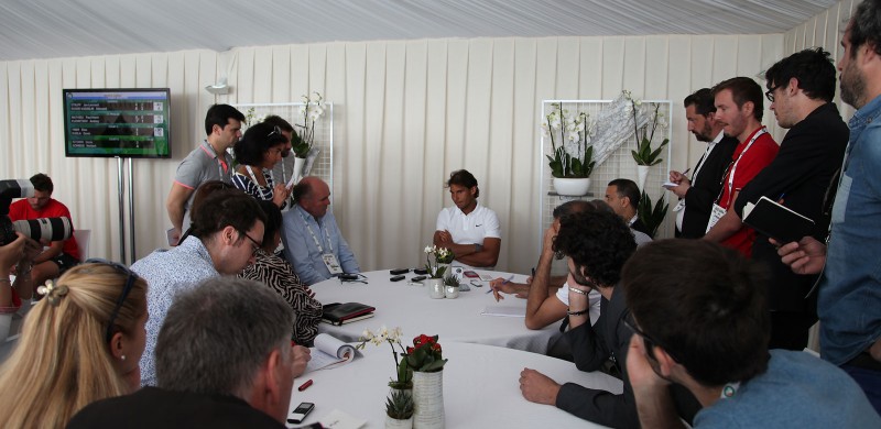 La table ronde avec Rafael Nadal lors du Media Day.