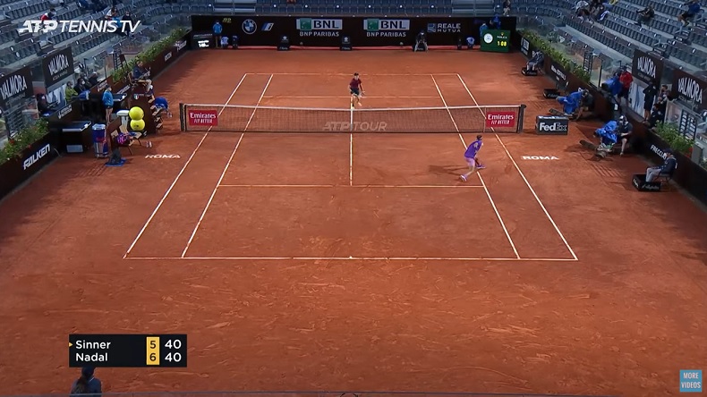 Rafael Nadal et Jannik Sinner ont évolué à un très haut niveau au deuxième tour du Masters de Rome 2021.