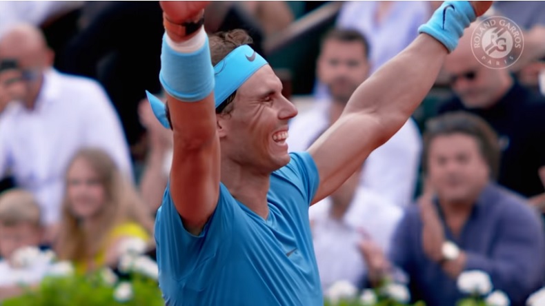 Nadal Thiem Roland-Garros 2018 La joie de Nadal pour son 11e titre à Roland-Garros.
