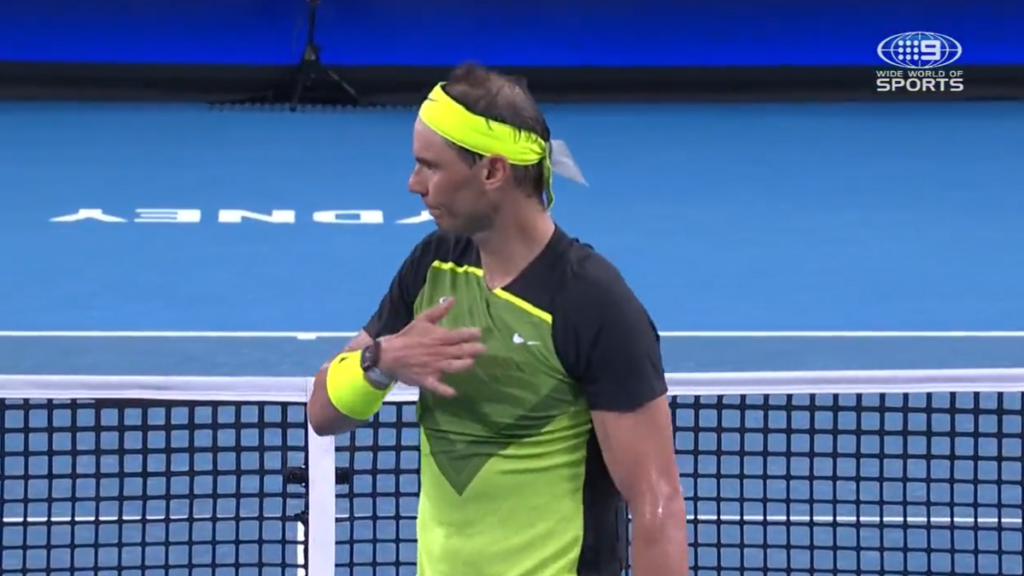 Fairplay, Rafa Nadal avoue avoir touché la balle avec son corps sur un