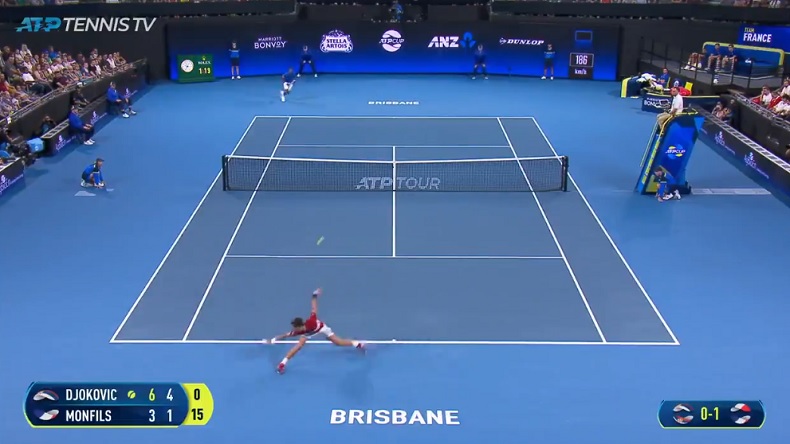 Difficile à croire, mais Novak Djokovic est en train de mettre un coup gagnant là.