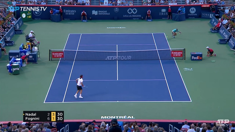 Un des points de l'année entre Nadal et Fognini à Montréal.