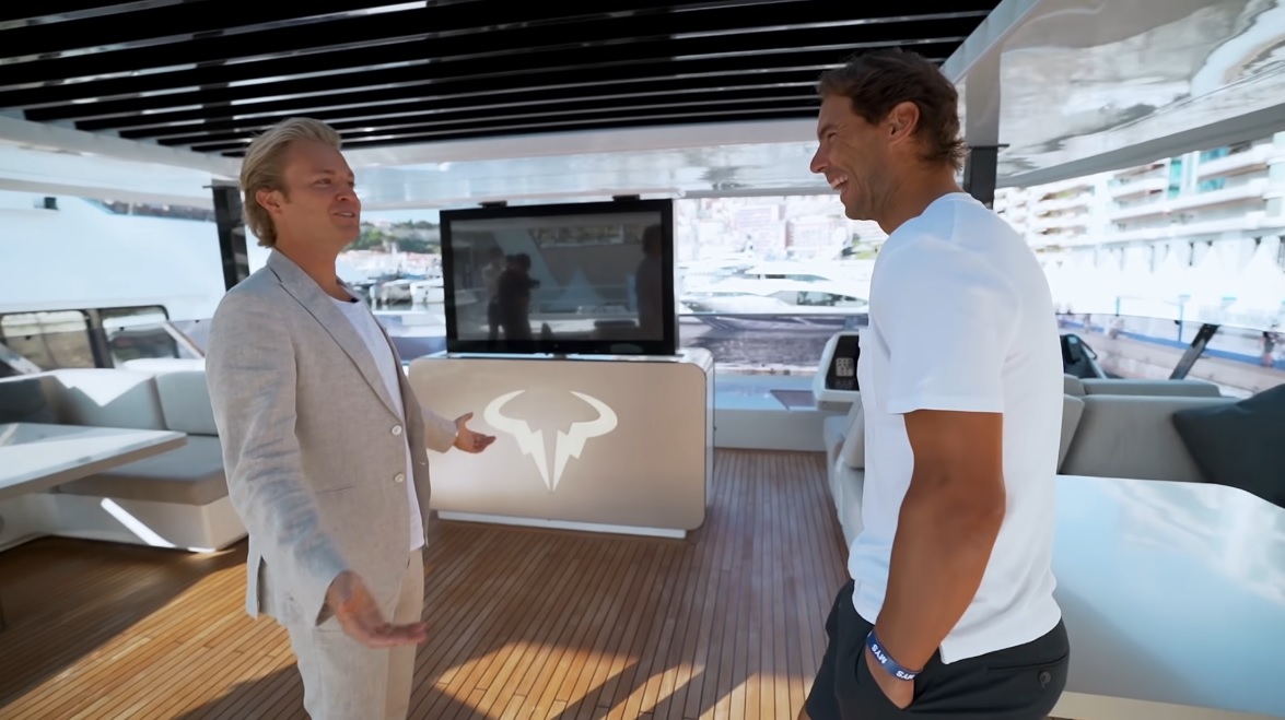 Visite guidée du Yacht de Rafa Nadal avec Nico Rosberg.