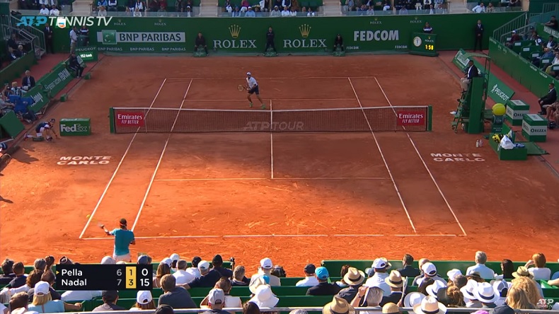 Ce contre en coup droit de Rafa Nadal à Monte-Carlo est monumental.