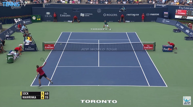 Toujours un bonheur le revers à une main de Stan Wawrinka.