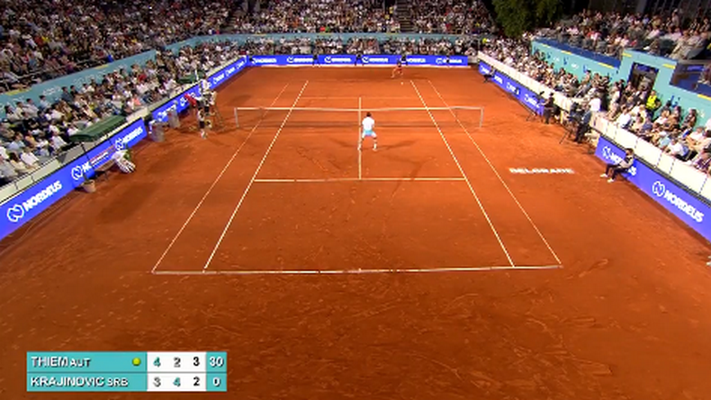 Lors de l'Adria Tour, Dominic Thiem a réussi un tweener gagnant somptueux en finale contre Filip Krajinovic.