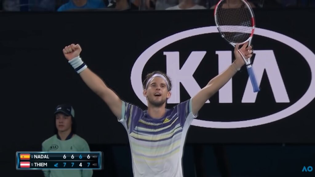 Un des plus beaux matches de l'année 2020 entre Thiem et Nadal en quarts de finale de l'Open d'Australie.